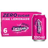 Lucozade Zero Fizzy Drink, Pink Lemonade Flavour, Sugar Free, Low Calorie, 6 Pack, 330ml Cans